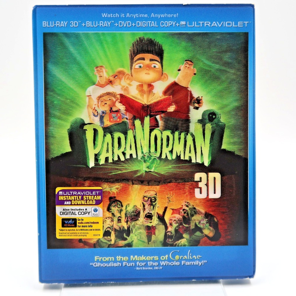 ParaNorman Blu-ray 3D DVD Kodi Smit-McPhee Anna Kendrick Casey Affleck 2012